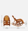 Ease Bamboo Rocking Chair In Teak Finish with Foot Roller Massage
