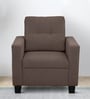 Duroflex Ease Fabric 1 Seater Sofa In Saddle Brown Colour