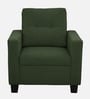 Ease Fabric 1 Seater Sofa In Sap Green Colour