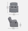 Ease Manual 1 Seater Recliner In Misty Grey Color