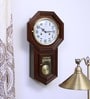 Walnut Finish Solid Wood Pendulum Clock