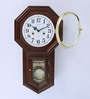 Walnut Finish Solid Wood Pendulum Clock