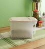 Easy 3.2 L Transparent Plastic Food Storage Container with Ivory Flip Lid