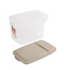 Easy 3.2 L Transparent Plastic Food Storage Container with Ivory Flip Lid