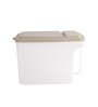 Easy 3.2 L Transparent Plastic Food Storage Container with Ivory Flip Lid