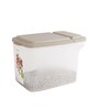 Easy 3.2 L Transparent Plastic Food Storage Container with Ivory Flip Lid