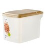 Easy 5 L Transparent Plastic Food Storage Container with Ivory Flip Lid
