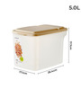 Easy 5 L Transparent Plastic Food Storage Container with Ivory Flip Lid