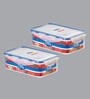 Easy Lock Stackable Rectangular Food Containers, 1150 ML, Set of 2 Easy Lock Stackable Rectangular Food Containers, 1150 ML, Set of 2