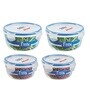 Easy Lock Stackable Set of 4 Food Containers, 300 ML & 600 ML