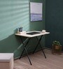 Foldable Study Table in Light Acasia Finish