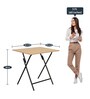 EasyFold Folding Study Table in Urban Teak Finish