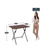 EasyFold Foldable Study Table in Dark Acacia Finish