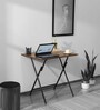 EasyFold Foldable Study Table in Dark Acacia Finish