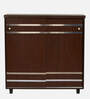 EasySlide 16-Pairs Shoe Cabinet In Classic Walnut Finish