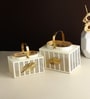 Ivory Eaves Lanterns Set
