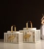 Ivory Eaves Lanterns Set
