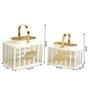 Ivory Eaves Lanterns Set