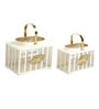 Ivory Eaves Lanterns Set