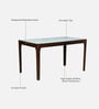Ebeltoft Sheesham Wood 6 Seater Dining Set In Provincial Teak Finish With Porcelain Top