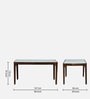 Ebeltoft Sheesham Wood 6 Seater Dining Set In Provincial Teak Finish With Porcelain Top