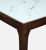 Ebeltoft Sheesham Wood 6 Seater Dining Set In Provincial Teak Finish With Porcelain Top