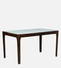 Ebeltoft Sheesham Wood 6 Seater Dining Set In Provincial Teak Finish With Porcelain Top