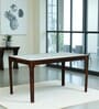 Ebeltoft Sheesham Wood 6 Seater Dining Table In Provincial Teak Finish With Porcelain Top