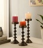 Ebon Whisper Black Candle Holders