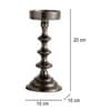 Ebon Whisper Candle Holders Set Of 3 In Black