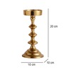 Ebon Whisper Candle Holders Set Of 3 In Gold