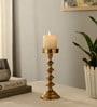 Ebon Whisper Gold Candle Holders