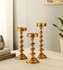 Ebon Whisper Gold Candle Holders