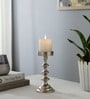 Ebon Whisper Silver Candle Holders