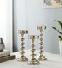 Ebon Whisper Silver Candle Holders