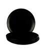 Ebony Black 7 Inch (Set of 4) Ceramic Quarter Plate