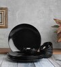Ebony Black 8 Pcs Ceramic Dinner Set
