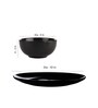 Ebony Black 8 Pcs Ceramic Dinner Set
