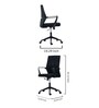 Ebony Breathable Mesh Ergonomic Chair in Black Colour