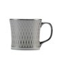 Ebony Liza 140ml Grey & Silver Ceramic Tea Cups
