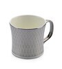 Ebony Liza 140ml Grey & Silver Ceramic Tea Cups