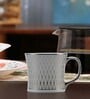 Ebony Liza 140ml Grey & Silver Ceramic Tea Cups