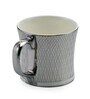 Ebony Liza 140ml Grey & Silver Ceramic Tea Cups