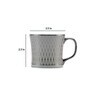 Ebony Liza 140ml Grey & Silver Ceramic Tea Cups