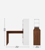 Ebony Study Table In Walnut And Frosty White Finish