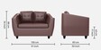 Ecliptic Leatherette 2 Seater Sofa in Burgundy Colour