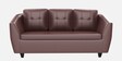 Ecliptic Leatherette 3 Seater Sofa in Burgundy Colour
