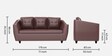 Ecliptic Leatherette 3 Seater Sofa in Burgundy Colour