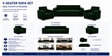 Eco Prima (3+1+1) Sofa Set Sofa In Green Color