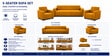 Eco Prima (3+1+1) Sofa Set Sofa In Mustard Color